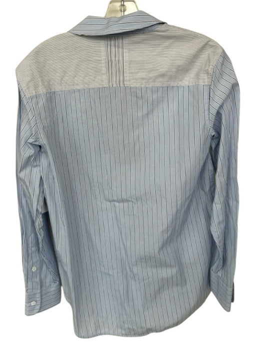 Equipment Size S Blue & White Cotton Long Sleeve Striped Button Down Top Blue & White / S