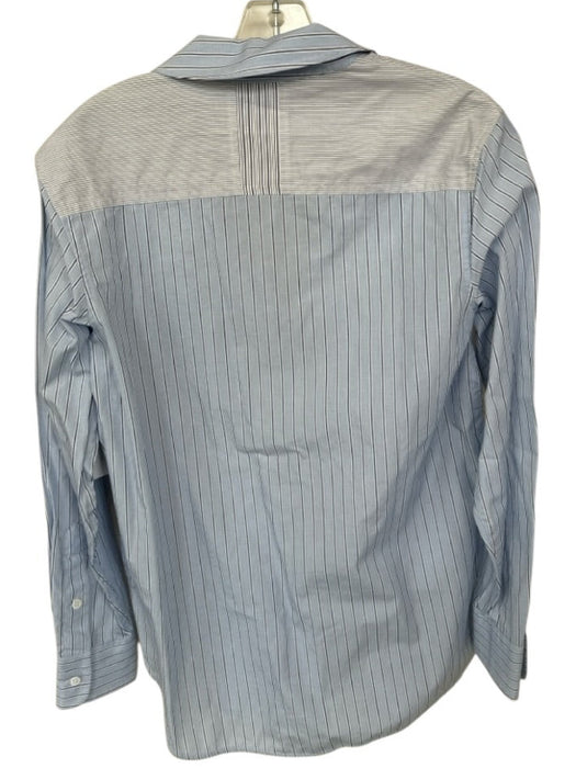 Equipment Size S Blue & White Cotton Long Sleeve Striped Button Down Top Blue & White / S