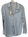 Equipment Size S Blue & White Cotton Long Sleeve Striped Button Down Top Blue & White / S