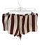 Free People Size M Cream & Brown Cotton Drawstring Striped Shorts Cream & Brown / M