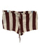 Free People Size M Cream & Brown Cotton Drawstring Striped Shorts Cream & Brown / M