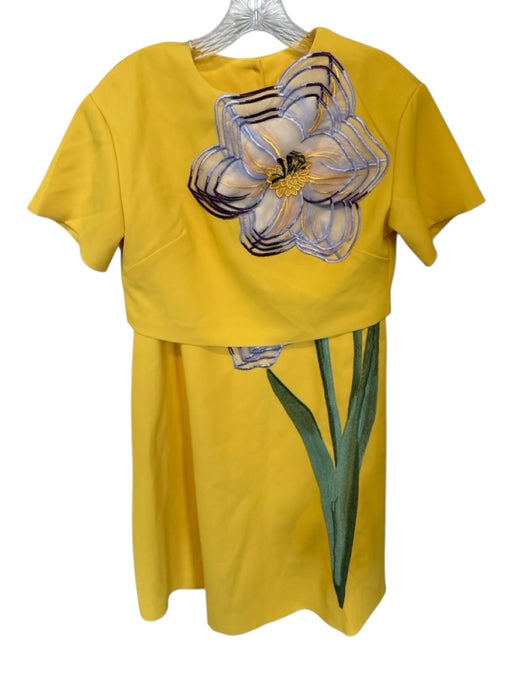Sunfere Size M Yellow & Purple Sleeveless Flower Application Maxi Skirt Set Yellow & Purple / M