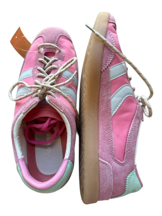 Coolway Shoe Size 40 Pink & Cream Suede & Canvas Lace Up Athletic Sneakers Pink & Cream / 40