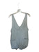 We The Free Size M Blue & Cream Cotton Sleeveless Striped Cuffed Denim Romper Blue & Cream / M