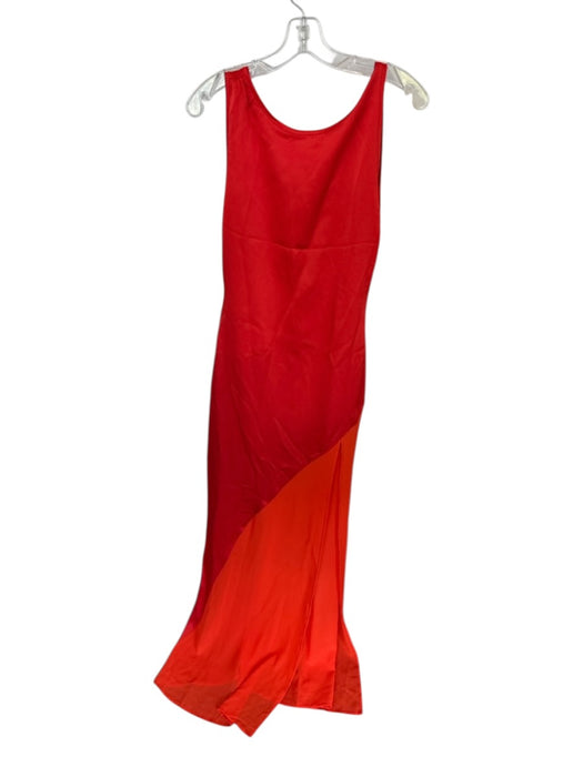Peppermayo Size M Tomato Polyester Sleeveless Slit Low Back Gown Tomato / M