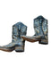Corral Shoe Size 8.5 Black & Silver Leather Metallic Wings Square Toe Boots Black & Silver / 8.5