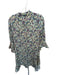 Derek Lam 10 Crosby Size 6 Maroon & Yellow Viscose Long Sleeve Flowers Dress Maroon & Yellow / 6