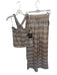 Boston Proper Size XS Green & Mauve Polyester Sequins Chevron Wide Leg Pant Set Green & Mauve / XS