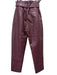 Frankie Shop Size Small Burgundy Polyurethane Belted Gathered Waist Pants Burgundy / Small