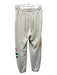 Madhappy Size S Cream Cotton Jogger Elastic Waist Drawstring Graphic Pants Cream / S