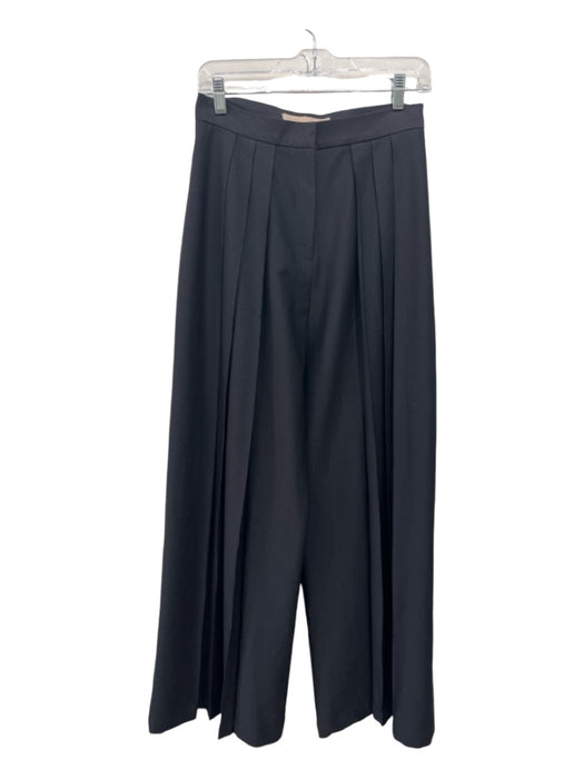 Materiel Tbilisi Size M Black Polyester & Viscose High Rise Pleated Wide Pants Black / M