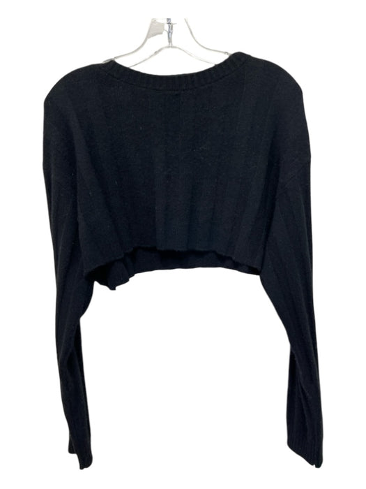 Cil Size One Size Black Cashmere Cropped Scoop Neck Sweater Black / One Size