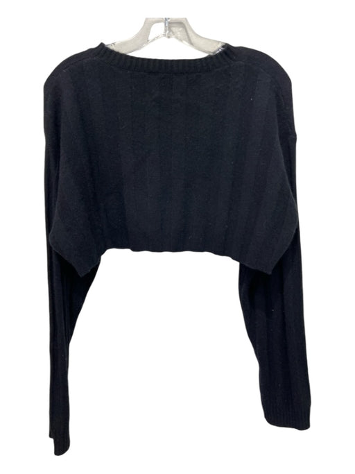 Cil Size One Size Black Cashmere Cropped Scoop Neck Sweater Black / One Size