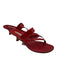 Manolo Blahnik Shoe Size 39 Red Embossed Leather Mule Kitten Heel Sandals Red / 39