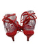 Paul Andrew Shoe Size 39 Red Leather Strappy Kitten Heel Sandals Red / 39