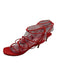 Paul Andrew Shoe Size 39 Red Leather Strappy Kitten Heel Sandals Red / 39