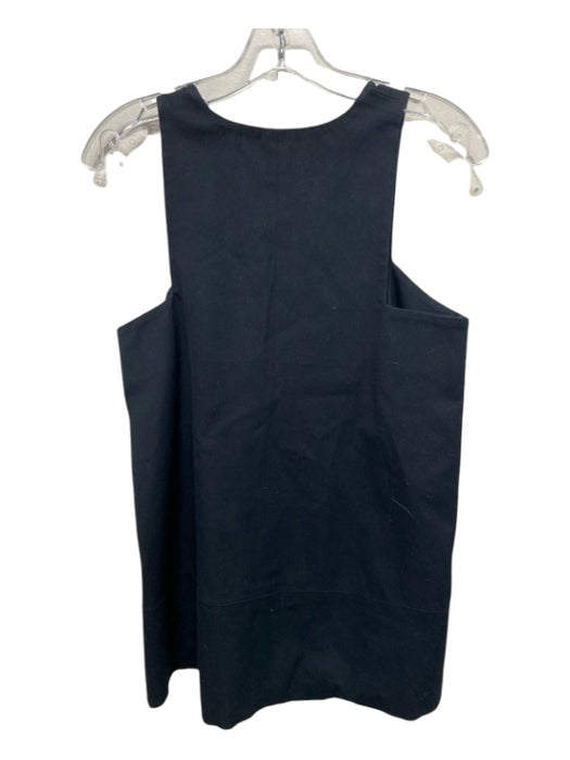 Emerson Fry Size S Black Cotton Deep V Sleeveless Baker Pockets Darted Top Black / S