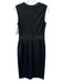 Theory Size 4 Black Viscose Blend Lamb Leather Front Slit Back Zip Midi Dress Black / 4
