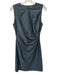 Theory Size 4 Gray Wool Blend Side Gather Sleeveless Sheath Dress Gray / 4