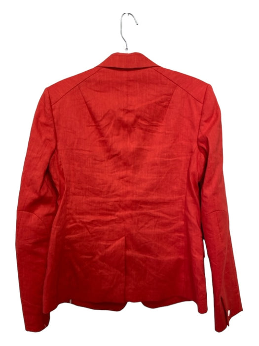 Rag & Bone Size 0 Red Linen Blend Blazer Single Button Jacket Red / 0