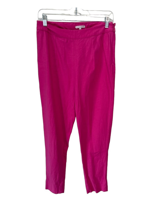 Frances Valentine Size 4 Pink Cotton Blend Elastic Waist High Rise Tapered Pants Pink / 4