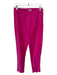 Frances Valentine Size 4 Pink Cotton Blend Elastic Waist High Rise Tapered Pants Pink / 4