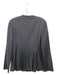 Theory Size 4 Black Viscose Blend Long Sleeve Zip Front Raw Hem Peplum Jacket Black / 4