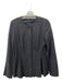 Theory Size 4 Black Viscose Blend Long Sleeve Zip Front Raw Hem Peplum Jacket Black / 4