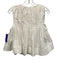 Mare Mare Size S White Cotton Sleeveless Pleated Babydoll Back Zip Top White / S