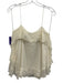 Zimmermann Size 1 Cream White Silk Blend Spaghetti Strap Swiss Dot Tank Top Cream White / 1