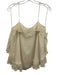 Zimmermann Size 1 Cream White Silk Blend Spaghetti Strap Swiss Dot Tank Top Cream White / 1
