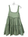 Aje. Size XS/6 Pale Green Cotton Square Neck Sleeveless Whipstich Detail Dress Pale Green / XS/6