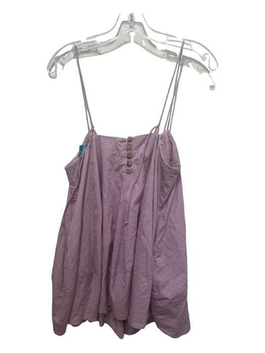 Free People Size XS Lavendar Cotton Spaghetti Strap Button Back Baby Doll Dress Lavendar / XS