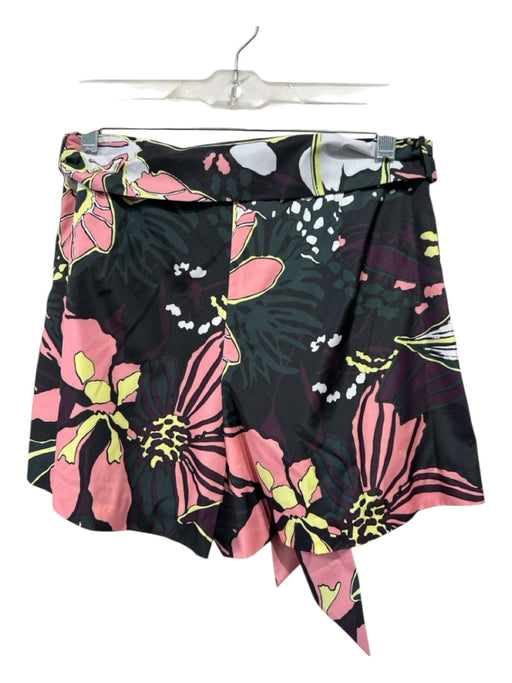 Tanya Taylor Size 6 dark green, pink, multi Polyester Blend High Rise Shorts dark green, pink, multi / 6