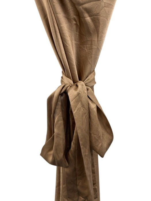 Reformation Size S Beige Silk Satin Strapless Column Maxi Dress Beige / S