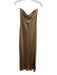 Reformation Size S Beige Silk Satin Strapless Column Maxi Dress Beige / S