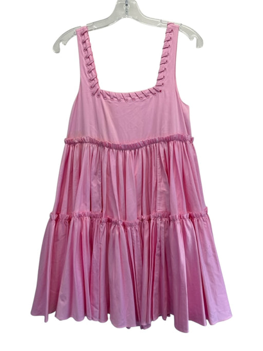 Aje Size 4 Pink Cotton Sleeveless Whipstitch Grommet Detail Dress Pink / 4