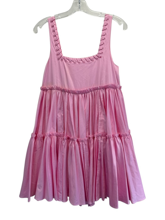 Aje Size 4 Pink Cotton Sleeveless Whipstitch Grommet Detail Dress Pink / 4