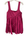 Aje Size 6 Fuchsia Pink Cotton Sleeveless Braided detail Gathered Pleats Dress Fuchsia Pink / 6