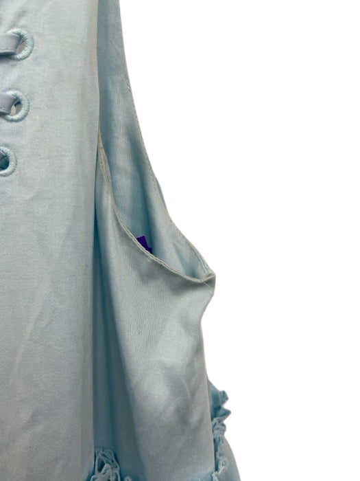Aje Size 4 Light Blue Cotton Sleeveless Whipstitch Grommet Detail Dress Light Blue / 4