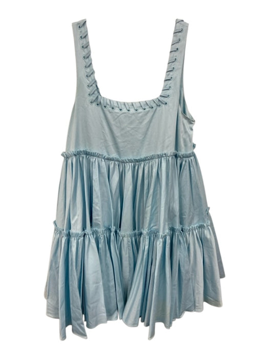 Aje Size 4 Light Blue Cotton Sleeveless Whipstitch Grommet Detail Dress Light Blue / 4