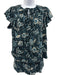 Ulla Johnson Size 4/6 Blue, Black & Cream Cotton Blend Tie Detail Short Set Blue, Black & Cream / 4/6