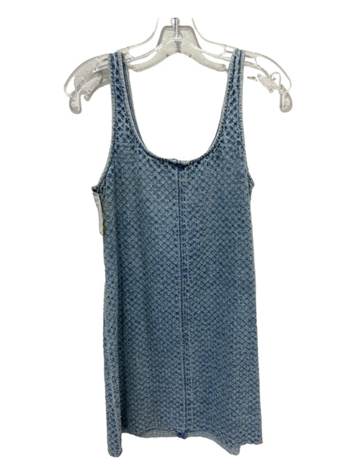 Rag & Bone Size XS Medium Wash Cotton Denim Distressed Scoop Neck Straight Dress Medium Wash / XS