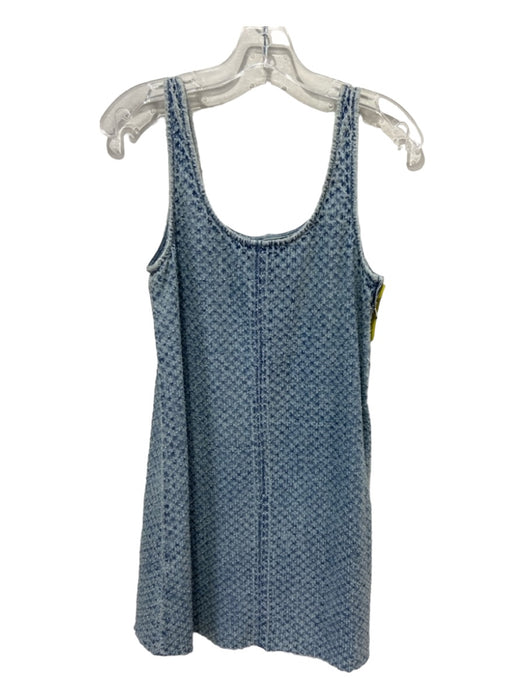 Rag & Bone Size XS Medium Wash Cotton Denim Distressed Scoop Neck Straight Dress Medium Wash / XS