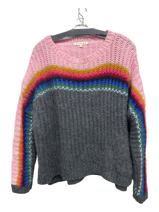 XiRENA Size S Gray & multi Alpaca Blend Horizontal Stripes Crew Neck Sweater Gray & multi / S