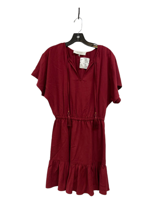 Trina Turk Size S Red Tencel Tassel Ties Tiered Dress Red / S