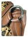 Dolce & Gabbana Brown & Multi Leather Canvas Cheetah Logo Pewter Hardware Bag Brown & Multi / Medium