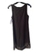 Elie Tahari Size XS Brown Silk Round Neck Sleeveless Beaded Lined Dress Brown / XS