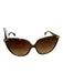 Dolce & Gabbana Brown Plastic Gold hardware Cat Eye Logo Thin Band Sunglasses Brown