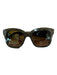 Stella McCartney Brown Plastic Tinted Wood Style Wide Band Sunglasses Brown